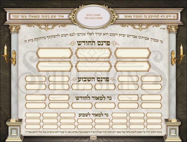 Picture of Parnes Hachodesh &  Shavua Donor Sign