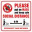 Picture of Store Sign - Social Distancing & Mask