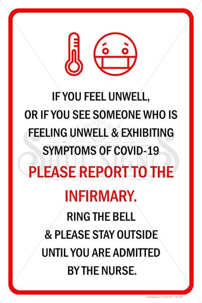 Picture of Day Camp Sign -  Covid-19 Symptoms
