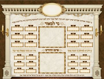 Picture of Ner L'maor & Parnes Hachodesh Donor Sign + 2 Inserts